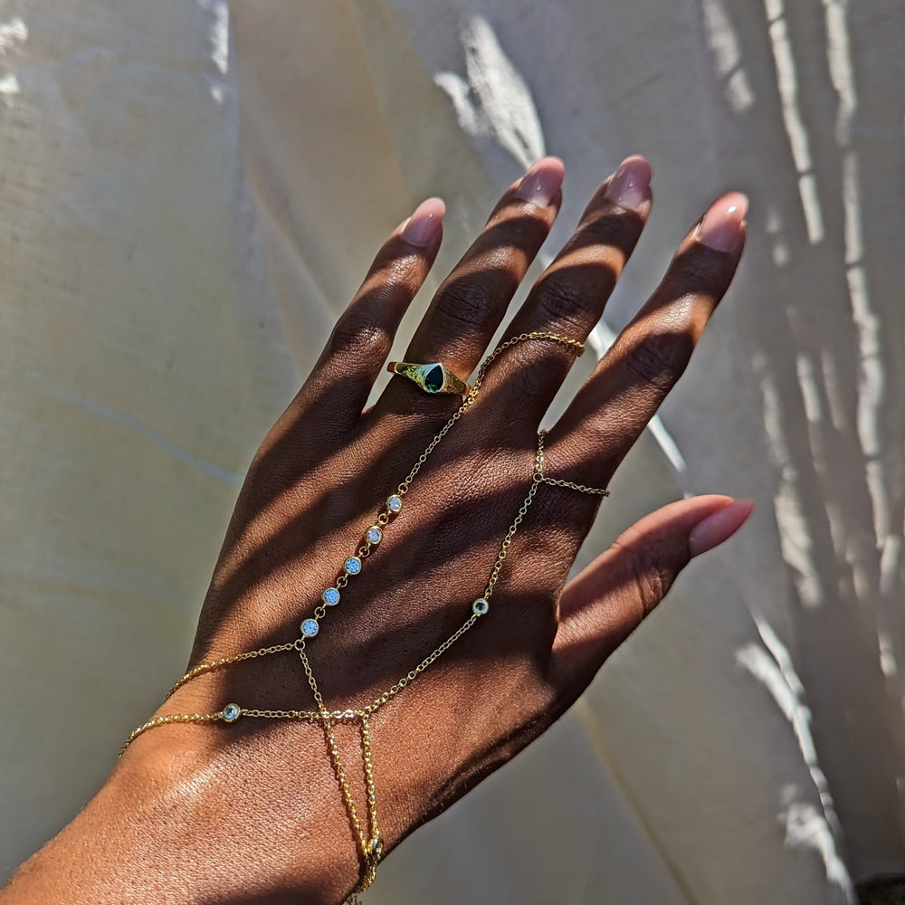 Gold Flicker Ring Bracelet